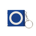Blue Light Up Keychain with Tape Measure